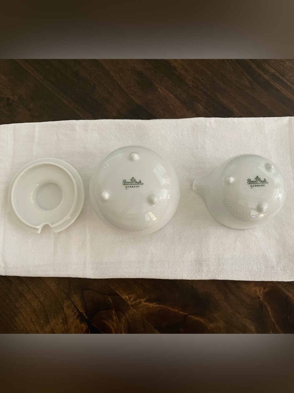 Rosenthal “Century White” (Rim) - Continental Creamer and Sugar Bowl - Picture 5 of 11